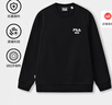 斐樂(lè )（FILA）官方男子加絨保暖衛衣秋冬季時(shí)尚休閑簡(jiǎn)約圓領(lǐng)套頭衫長(cháng)袖上衣男裝 【加絨】正黑色-BK XL 曬單實(shí)拍圖
