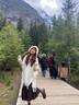 MAINLYKITTY民族風(fēng)披肩連帽針織衫女旅行斗篷外搭生日圣誕節禮物送女朋友老婆 米色-禮盒裝 曬單實(shí)拍圖