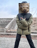 駱駝（CAMEL）駱駝火山羽絨服秋冬新款加厚男女連帽面包服 深欖綠/幻影黑，男款 XL 曬單實拍圖