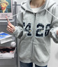 F426國潮牌秋季嘻哈寬松大logo格子貼繡衛衣外套 花灰  S 曬單實(shí)拍圖