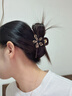 曉色豹紋花朵抓夾女2025新款高級感鯊魚(yú)夾后腦勺發(fā)量大盤(pán)發(fā)夾大號發(fā)飾 F3522豹紋花朵抓夾 曬單實(shí)拍圖