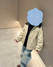 little MO&Co.童裝25春裝新款男女童親子裝工裝皮領(lǐng)棉服外套夾克 淺卡其色 120 120/60 曬單實(shí)拍圖