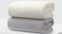 GGT雪花絨柔軟男女面巾吸水速干不掉毛家用洗臉干發(fā)毛巾 灰+白 曬單實(shí)拍圖