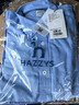哈吉斯（HAZZYS）男女裝 春季純色簡(jiǎn)約襯衣【PHIZ系列】情侶款長(cháng)袖襯衫 藍色BL-男款 M （170/92A 46） 男 曬單實(shí)拍圖