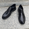 七匹狼皮鞋男士冬季2025新款頭層牛皮軟底正裝商務(wù)鞋真皮英倫風(fēng)休閑皮鞋 黑色 41 曬單實(shí)拍圖