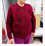 瑞織祥老年人衣服針織開(kāi)衫女爸媽加絨本命年紅色外套爺爺奶奶情侶裝毛衣 女棗紅?！炯咏q加兜】 2XL 【建議145-160斤】 曬單實(shí)拍圖