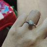 喜鉆生日禮物pt950鉑金鉆戒六爪結婚鉆石戒指女戒求婚戒指70分12# 曬單實(shí)拍圖