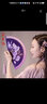 王星記扇子中國風(fēng)手工折扇靜蓮系列絹扇女彩色噴繪蓮花古風(fēng)漢服舞蹈杭州 靜蓮-幻夢(mèng)(紫色) 6寸 曬單實(shí)拍圖
