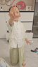 蘇漢唐兒童漢服表演服男童唐裝女童幼兒園演出服 上衣+褲子+掛包 120 曬單實(shí)拍圖