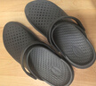 卡駱馳（CROCS）舒樂(lè )洞洞鞋沙灘鞋男鞋包頭女鞋拖鞋|209964 黑色-001 41 /42(260mm) 曬單實(shí)拍圖