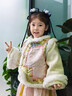 安妮優(yōu)兒（Anneyol）格格服女童漢服冬季古裝兒童冬裝國風(fēng)加厚旗袍裙拜年服 粉色 120 曬單實(shí)拍圖
