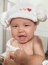 JCZS德國品牌嬰兒童干發(fā)帽吸水2025新款小月齡寶寶速干包頭巾女童洗頭 A類(lèi)母嬰級品質(zhì)【寶寶款】-白色心心(適合0 曬單實(shí)拍圖
