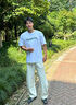 MAYBEYOND休閑褲男夏季美式彎刀直筒褲運動長褲闊腿垂感褲子男MA09灰色2XL 曬單實拍圖