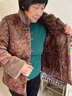 俞兆林老人唐裝女奶奶裝棉衣加厚70歲80老太太保暖棉襖媽媽棉衣外套衣服 紅色上衣+黑色褲子 2XL 建議105-120斤 曬單實(shí)拍圖