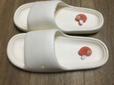 踩屎感拖鞋女2026夏季室內居家用浴室洗澡防滑不臭腳情侶涼拖鞋男 磨菇笑臉-厚底踏屎感#奶白升級 25.5-40-41碼【適合39-40腳】 曬單實(shí)拍圖