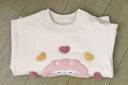 幼歌（YOUGE）嬰幼兒冬季新款棉毛衣系列冬日甜美小小美人魚(yú)貼布上衣 煙灰粉毛衣 100 cm 曬單實(shí)拍圖