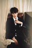 唐號（tanghao）dk制服西裝男套裝日系復古學(xué)生情侶jk班服學(xué)院風(fēng)春秋季西服外套潮 黑色西服+白色襯衫+黑西褲+胸牌 L 曬單實(shí)拍圖