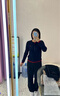 范思藍恩趣味刺繡撞色假兩件針織衫女秋季2025新款修身長(cháng)袖3297 藏青色 M 曬單實(shí)拍圖