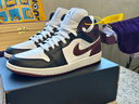 耐克NIKE男子休閑鞋喬丹AJ1 JORDAN1中幫運動(dòng)鞋HF3216-102黑白紅42 曬單實(shí)拍圖