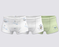 麗嬰房（Les enphants）兒童內褲純棉抗菌內褲A類(lèi)平角內褲全棉平角女童內褲3條裝 綠色飛行-男童5A抗菌純棉 3條 150 cm 曬單實(shí)拍圖