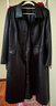 穎輝真皮皮衣女海寧綿羊皮中長(cháng)款外套女春秋新款修身長(cháng)大衣洋氣長(cháng)風(fēng)衣 黑色 XL 曬單實(shí)拍圖