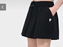 FILA FUSION斐樂(lè )潮牌針織短褲女2025夏季新款時(shí)尚休閑寬松三分褲 正黑色-BK S 160/62A/S 曬單實(shí)拍圖
