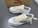 安踏（ANTA）板鞋女鞋秋季新款波浪運動(dòng)鞋厚底增高小白鞋女百搭通勤休閑鞋子女 象牙白/治愈粉/迷霧紫 37.5 曬單實(shí)拍圖