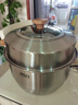 愛(ài)仕達（ASD）蒸鍋304不銹鋼雙層家用蒸煮燉湯鍋 30CM加高多層蒸籠·原木系列G2 曬單實(shí)拍圖