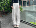 心楠米白色波點(diǎn)糯米褲女秋冬季2025新款垂感休閑軟糯加絨闊腿褲 杏色波點(diǎn)糯米褲常規款【80-140斤】 曬單實(shí)拍圖