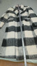 皮爾卡丹格子大衣女中長款2025秋冬季新款韓系高級感小個子毛呢外套加厚 黑白格(夾棉) M [建議106-120斤] 曬單實(shí)拍圖