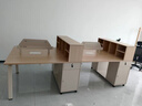 舒升職員桌辦公桌椅組合簡(jiǎn)約現代辦公室屏風(fēng)電腦員工位六人位卡座桌子 2.4米對坐四人位 曬單實(shí)拍圖