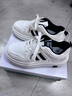 卡帝樂(lè )鱷魚(yú)（CARTELO）爆款真皮小白鞋子女2025秋季新款輕便軟底女鞋厚底運動(dòng)休閑板鞋 白黑色 37 (235mm) 曬單實(shí)拍圖