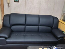 左右家居沙發(fā)床現代兩用組合小戶(hù)型多功能真皮沙發(fā)可折疊辦公室 50CM坐深PU皮三人位 曬單實(shí)拍圖