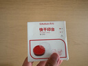 西瑪（SIMAA） φ80mm透明圓形財務(wù)快干印臺印泥 辦公用品 紅色21531 曬單實(shí)拍圖