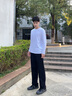 真維斯純棉長(zhǎng)袖T恤男裝秋冬打底衫重磅簡(jiǎn)約圓領(lǐng)純色潮寬松上衣潮流T恤JR 白210A L 曬單實(shí)拍圖