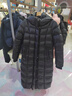 坦博爾鵝絨服女長款連帽收腰顯瘦加厚保暖女士羽絨服550890D極光黑180 曬單實(shí)拍圖