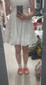 UR2025夏季新款女裝波嬉風(fēng)系帶花苞吊帶連衣裙UYU750021 本白 S 曬單實(shí)拍圖