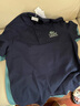 LACOSTE【七夕禮物】法國鱷魚男女同款通勤簡約純色Polo衫短袖|PH6395 166/藏青色 L/180 曬單實拍圖