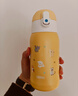 膳魔師（THERMOS）兒童保溫杯開(kāi)學(xué)必備吸管杯直飲水杯小學(xué)生水壺貓狗系列3歲550ml黃 曬單實(shí)拍圖