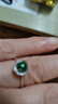 東方翡翠 S925銀滿(mǎn)鑲帝王綠素面A貨翡翠戒指生日禮物女 曬單實(shí)拍圖
