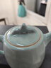 宋蘊天青汝窯茶具整套一壺二杯陶瓷功夫泡茶壺茶杯教師節禮物商務(wù)禮品 (宋蘊)天青蓮瓣一壺兩杯(禮盒裝) 曬單實(shí)拍圖