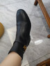 沙馳（SATCHI）時(shí)裝棉靴女秋冬季加絨保暖鞋新款低跟黑色短靴高跟短筒靴女鞋 黑色（L858098P010） 單層 40 (250mm) 曬單實(shí)拍圖