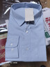 本際純棉中老年男士長(cháng)袖襯衫條紋爸爸款休閑商務(wù)免燙有囗袋寬松襯衣 6563(668)藍條 XL-41建議120-140斤 曬單實(shí)拍圖