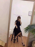 艾柔丹夏季新款時(shí)尚顯瘦雪紡連衣裙女裝氣質(zhì)百搭洋氣質(zhì)感女士裙子 黑色 XL 曬單實(shí)拍圖