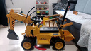 飛鴿兒童電動(dòng)玩具車(chē)挖掘機可坐人可挖土1-3-6歲男女小孩遙控生日禮物 挖掘黃【全電+推把】 曬單實(shí)拍圖
