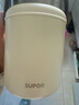 蘇泊爾（SUPOR）燜燒杯316不銹鋼燜粥帶飯帶勺真空保溫學生上班族隨行燜燒罐 晶瓷內(nèi)膽蓮子白 1100ml 曬單實拍圖