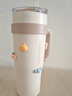 樂(lè )扣樂(lè )扣保溫杯大容量吸管杯男士女生高顏值不銹鋼水杯學(xué)生巨無(wú)霸大肚杯子 奶白色1200ml 曬單實(shí)拍圖