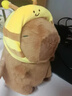可愛(ài)途卡皮巴拉蜜蜂玩偶大號帽子水豚公仔卡比搞怪吧啦屁扒毛絨玩具抱枕 蜜蜂帽子款 30厘米【長(cháng)毛絨-手感舒適好】 曬單實(shí)拍圖