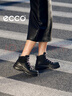愛步（ECCO）休閑鞋女 女士高幫厚底增高牛皮休閑鞋 蹤跡220703 HL 黑色22070351052 38 曬單實拍圖