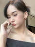 在野美拉德復古耳扣2025年新款潮秋冬耳環(huán)女小眾設計輕奢高級感耳飾品 深咖色 曬單實(shí)拍圖